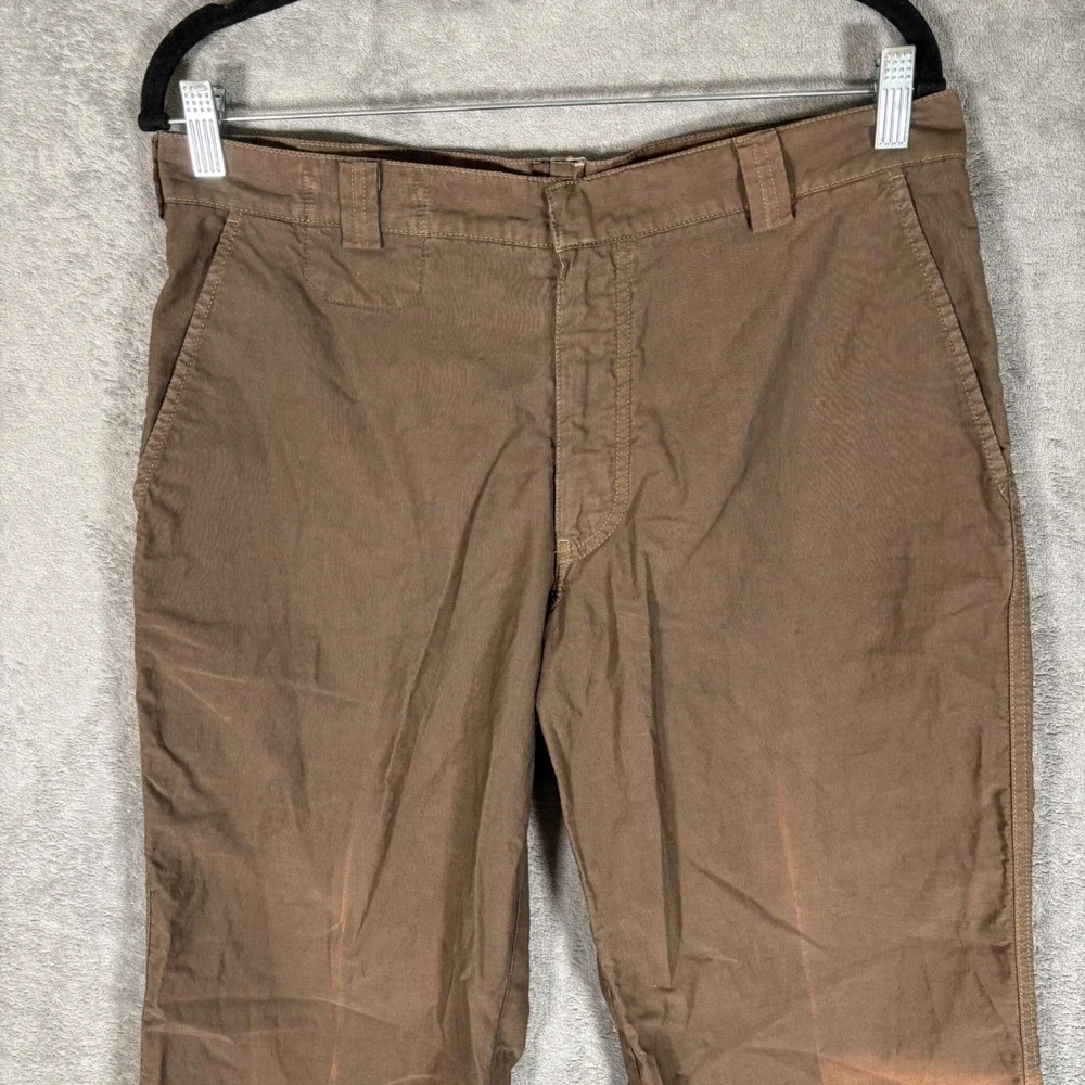Armani Vintage Jeans Mens Brown Cotton Straight Leg Chino Pants Italy US 36x32